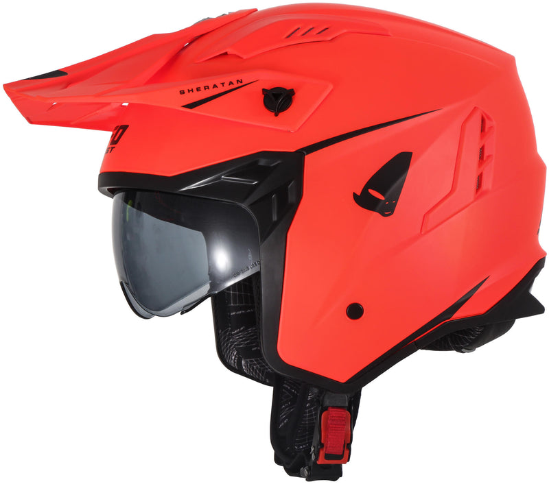 Afbeelding laden in galerijviewer, Ufo plast sheratan jethelm helmet sheratan s matt neon orange
