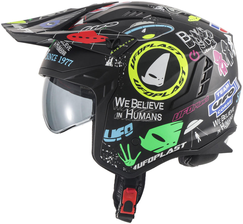 Afbeelding laden in galerijviewer, Ufo plast sheratan jethelm helmet sheratan xs matt graphic
