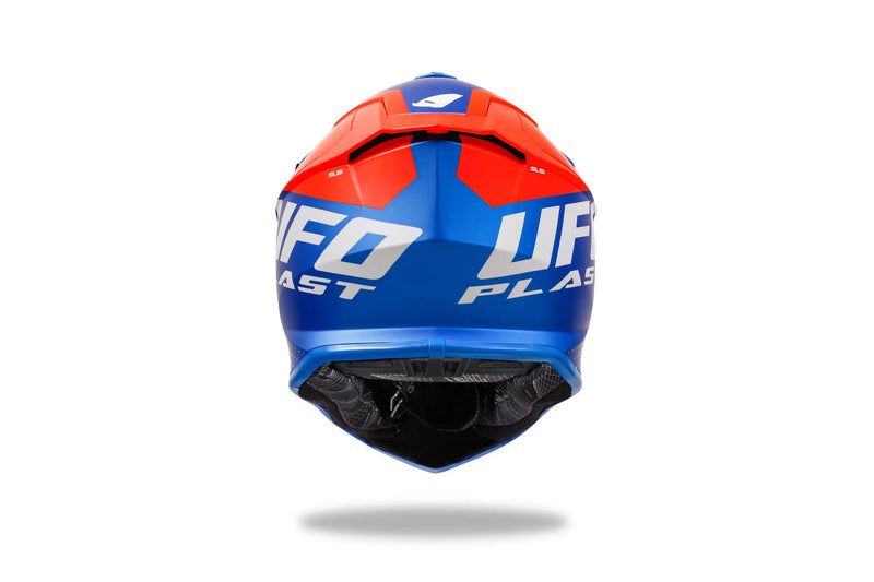 Afbeelding laden in galerijviewer, Ufo plast crosshelm intrepid helmet interpid l blue orange

