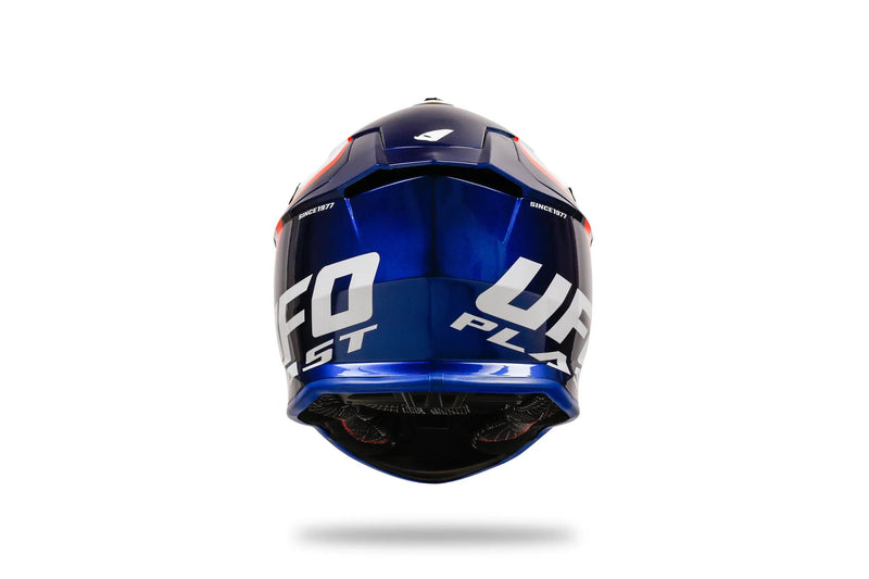 Afbeelding laden in galerijviewer, Ufo plast crosshelm intrepid helmet interpid l blue white
