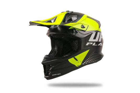 Ufo plast crosshelm intrepid helmet interpid s black yellow