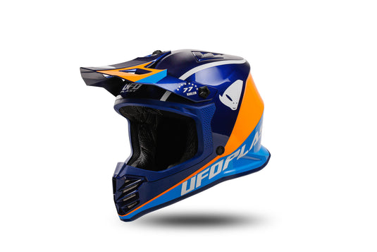 Ufo plast kinder crosshelm korey , uitneembaar helmet ufo plst korey l blue orange