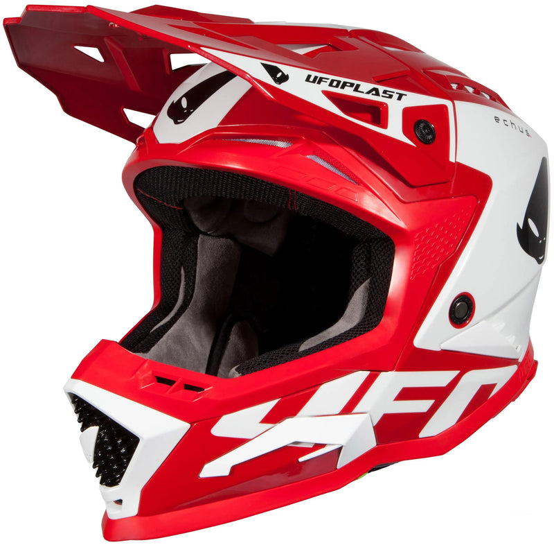Afbeelding laden in galerijviewer, Ufo plast crosshelm echus helmet echus m red white
