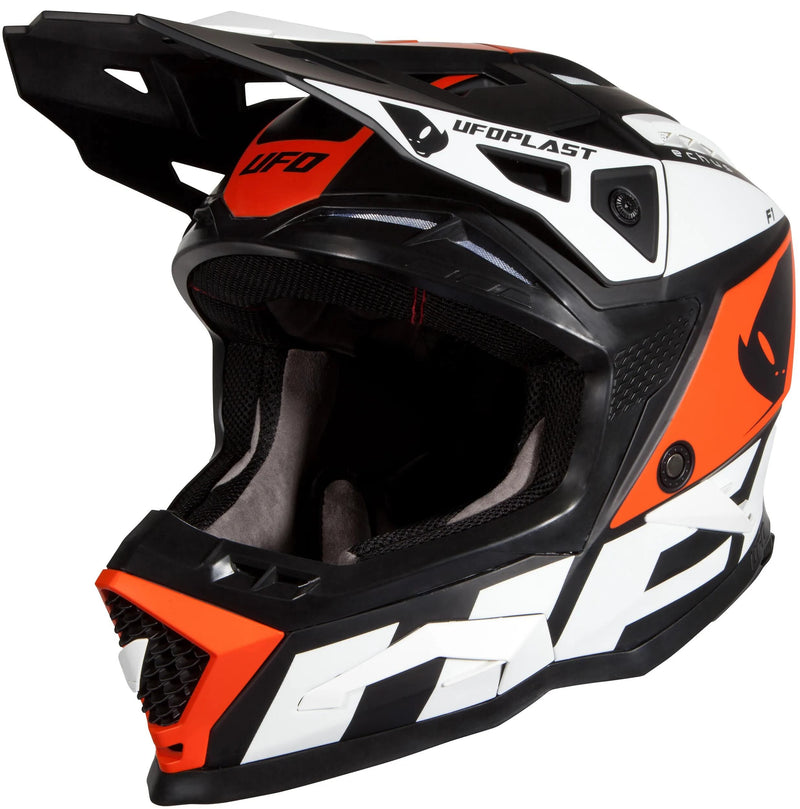 Afbeelding laden in galerijviewer, Ufo plast crosshelm echus helmet echus m bl. orange white matt
