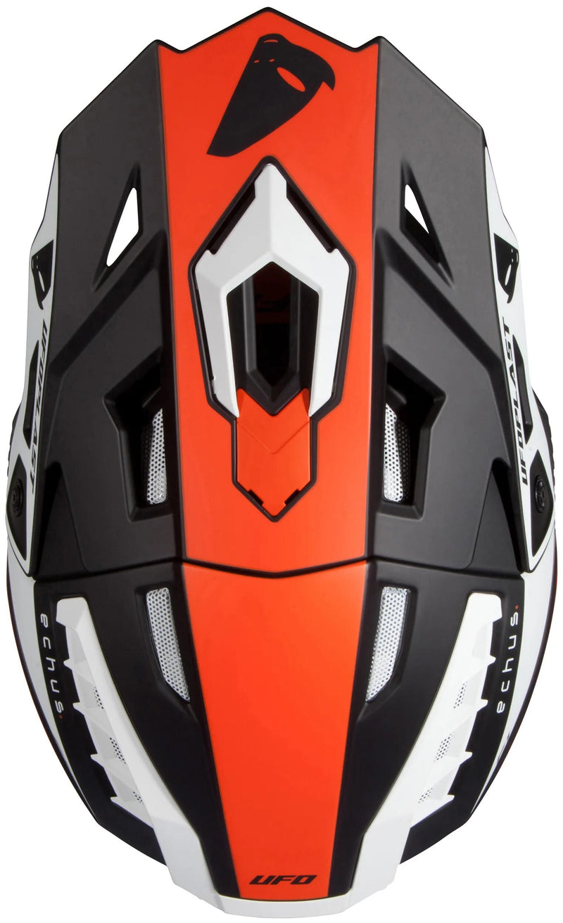Afbeelding laden in galerijviewer, Ufo plast crosshelm echus helmet echus m bl. orange white matt
