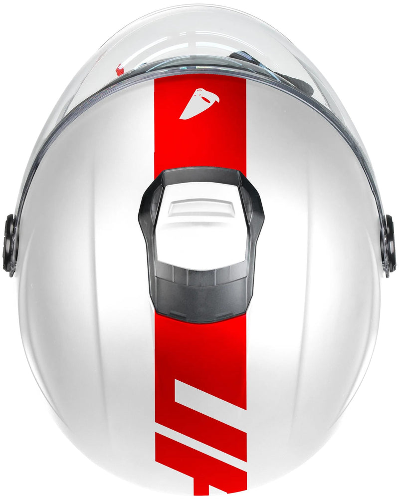 Afbeelding laden in galerijviewer, Ufo plast jethelm nixie helmet ufo nixie jet white red gr. m
