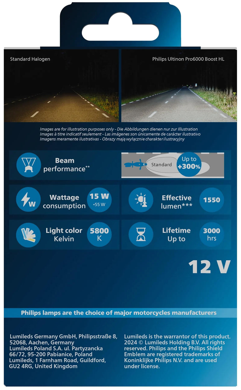 Afbeelding laden in galerijviewer, Philips led-scheinwerferlampe ultinon pro6000 boost h7 untinon pro 6000 led booster
