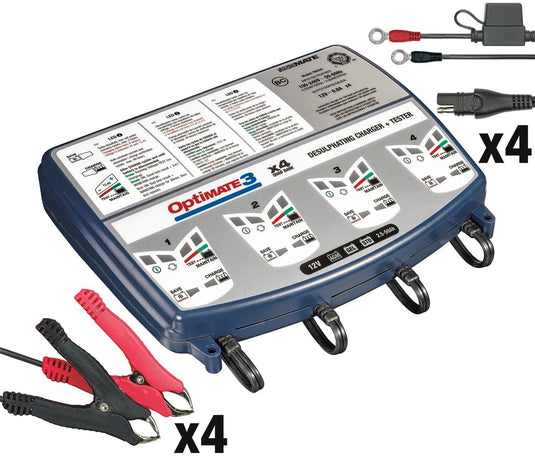 Tecmate acculader optimate3 optimate 3 charger 4-seater bench