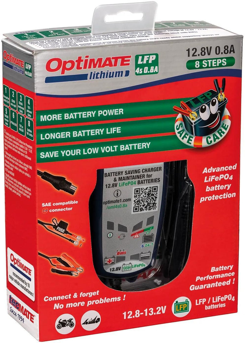 Afbeelding laden in galerijviewer, Tecmate acculader optimate lithium 4s 0.8a optimate 4s charger lithium 0.8a
