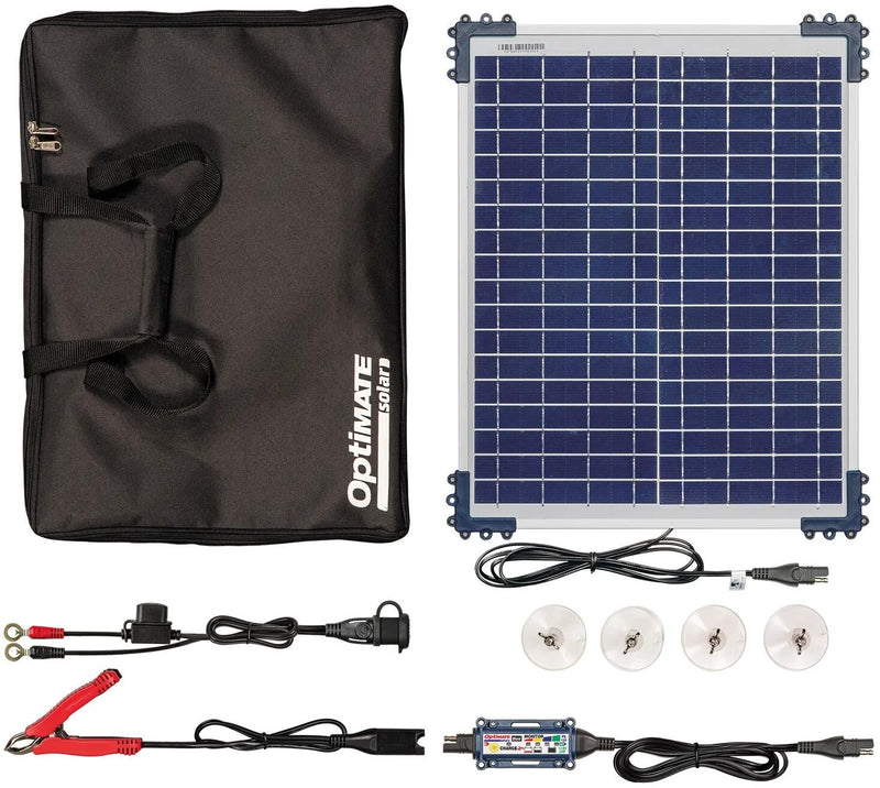 Afbeelding laden in galerijviewer, Tecmate batterieladegerät optimate solar duo 20w travel kit optimate charger solar duo 20w
