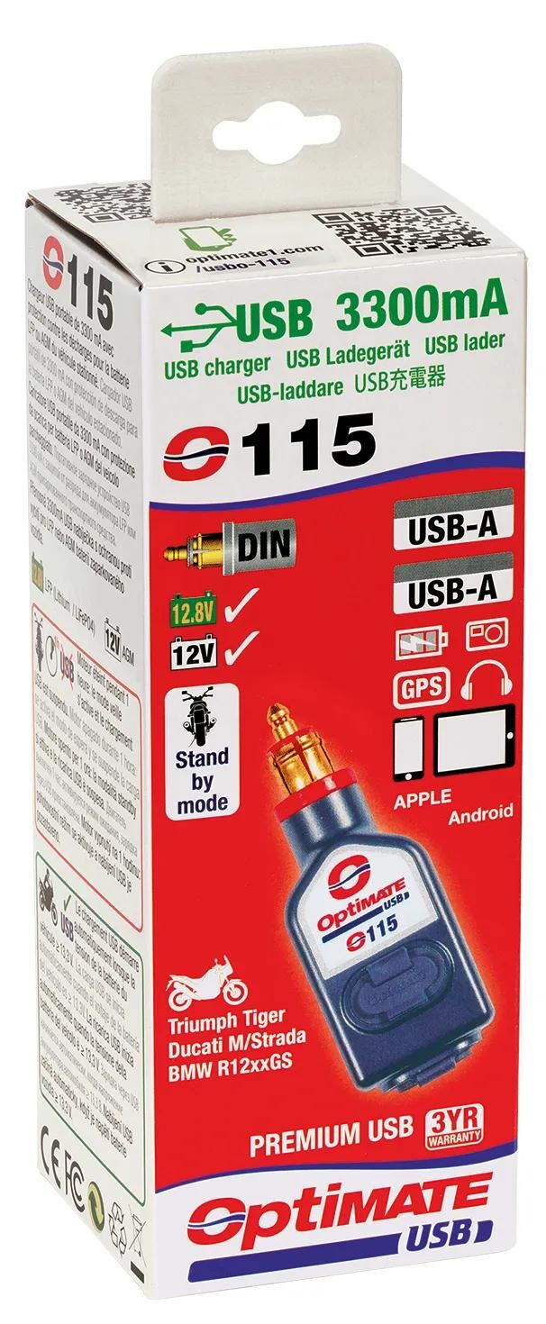 Afbeelding laden in galerijviewer, Tecmate usb-adapter usb charger optimate m. din stecker
