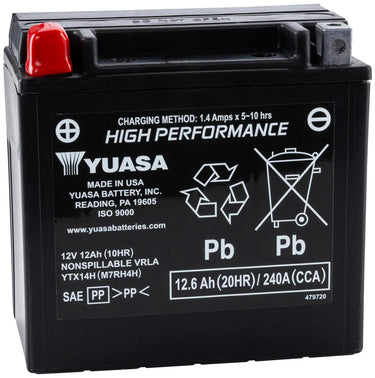 Yuasa batterij ytx14h battery ytx14h agm
