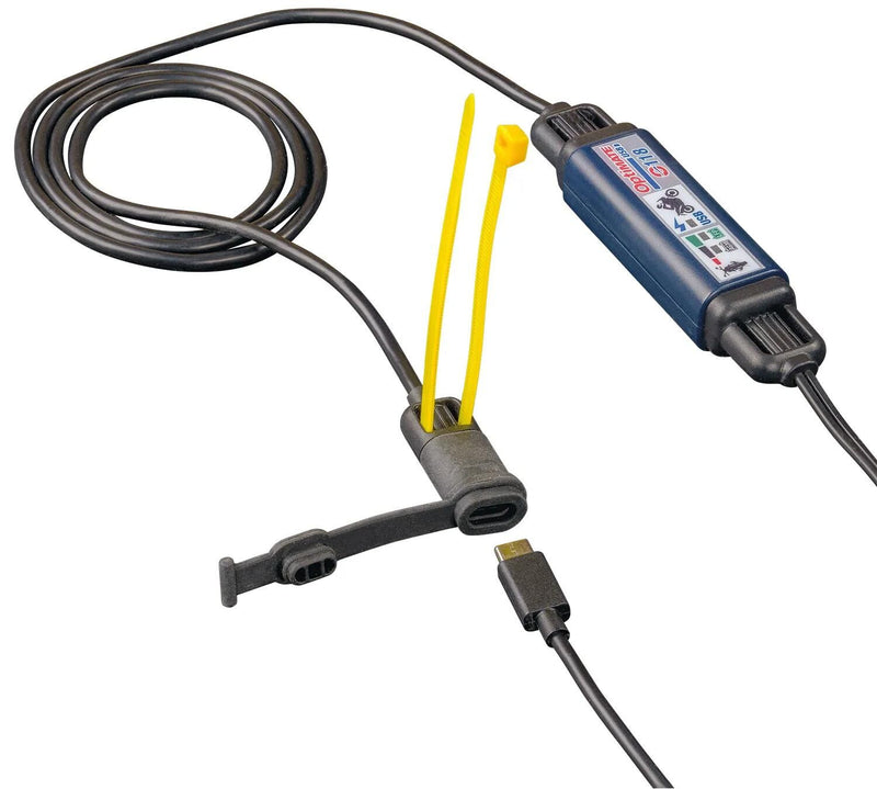Afbeelding laden in galerijviewer, Tecmate usb-adapter usb-c-ladegerät usb-c charger optimate m. sae connection 200cm
