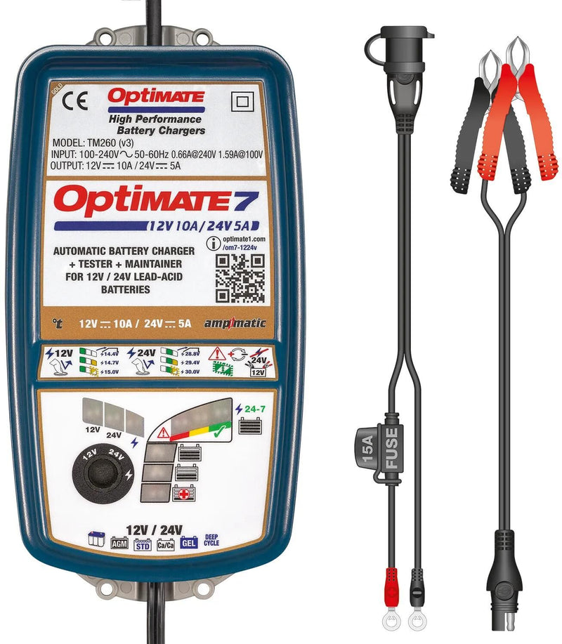 Afbeelding laden in galerijviewer, Tecmate acculader optimate 7 12v-24v optimate 7 charger 12v 24v
