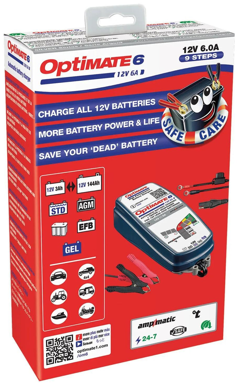 Afbeelding laden in galerijviewer, Tecmate acculader optimate 6 ampmatic 6a optimate 6 charger ampmatic 6a
