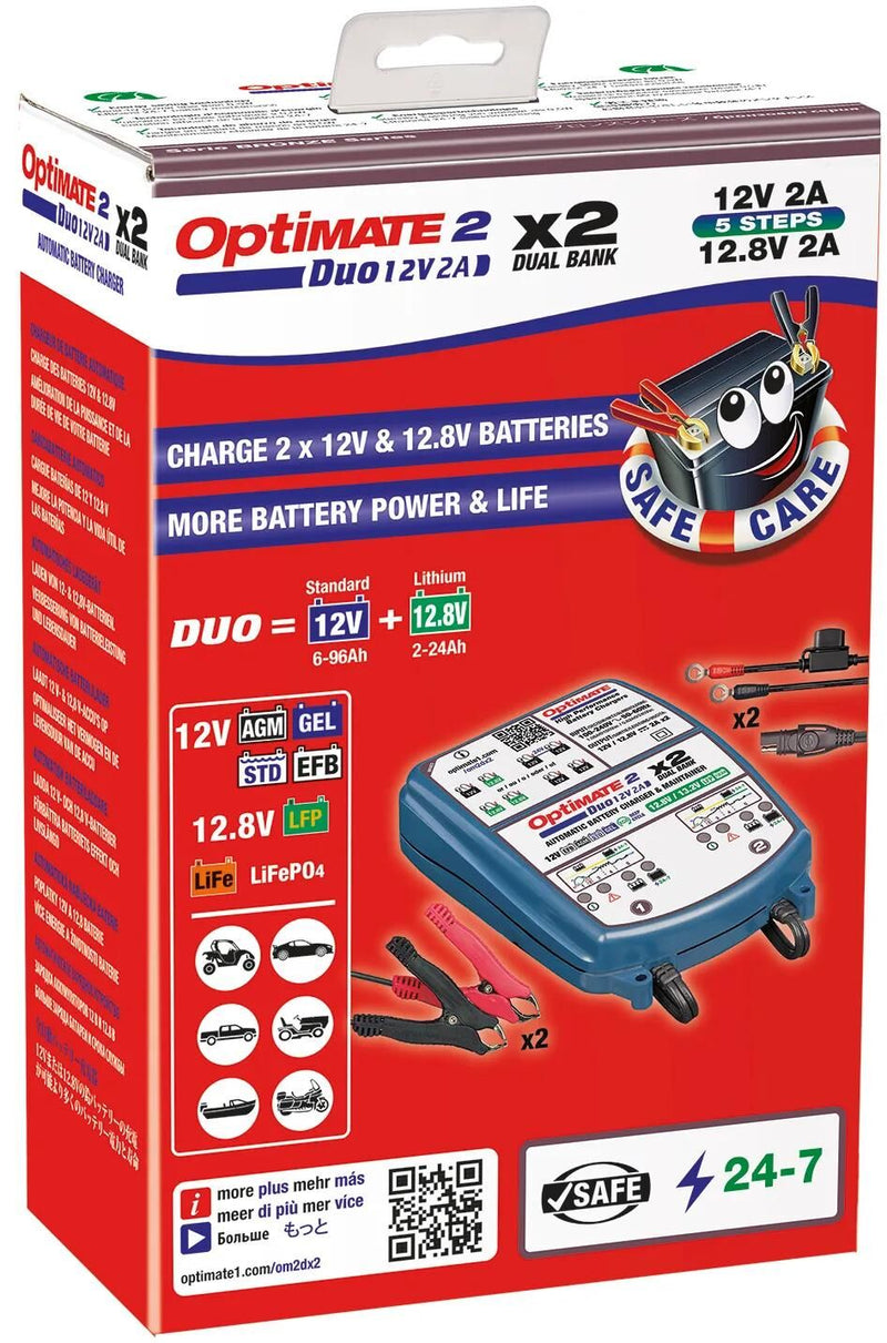 Afbeelding laden in galerijviewer, Tecmate acculader optimate 2 duo optimate 2 charger duo 2-seater bench
