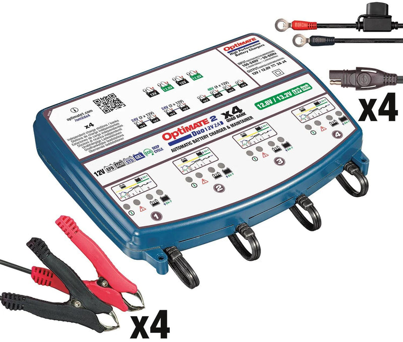 Afbeelding laden in galerijviewer, Tecmate acculader optimate 2 duo optimate 2 charger duo 4-seater bench

