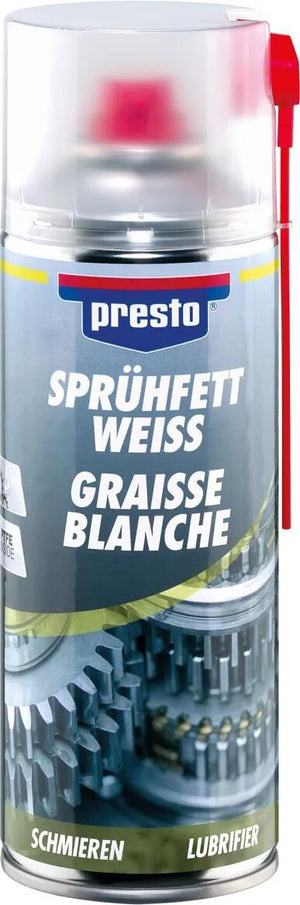 Presto spuitvet spray grease white 400 ml
