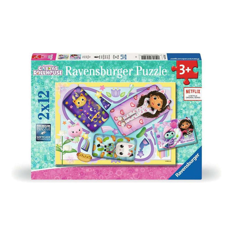 Afbeelding laden in galerijviewer, Ravensburger puzzel gabby's dollhouse 2x12 stukjes
