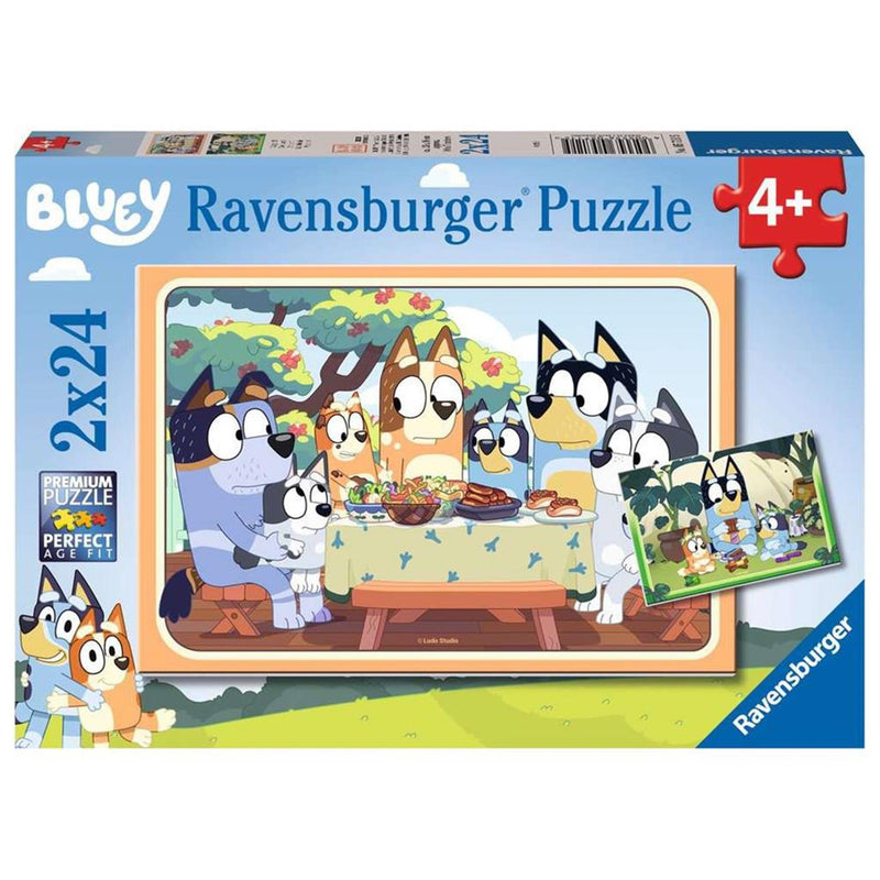 Afbeelding laden in galerijviewer, Ravensburger puzzel bluey 2x24 stukjes
