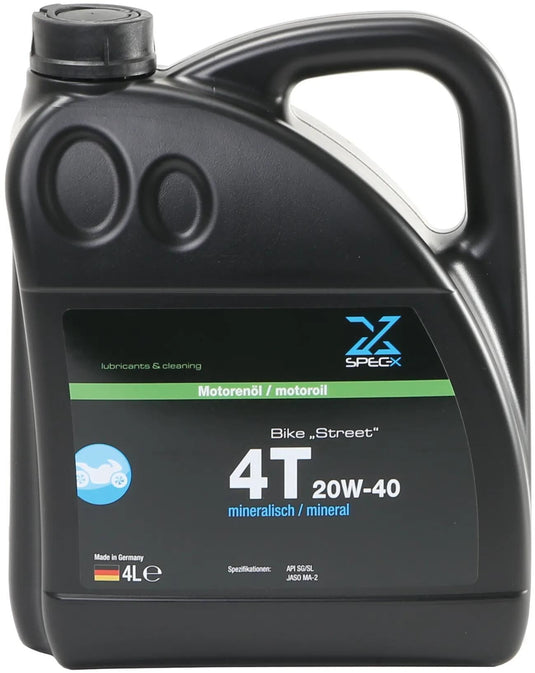 Spec-x motorolie bike 4t street motor oil 4t 20w-40 stre 4l bike