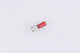Spahn platte stekkerhuls flat plug-in sleeve insulated red 100pcs.