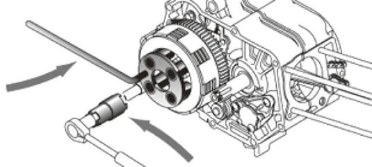 Bikeservice kupplungshalteschlüssel holding force clutch bst 4pin