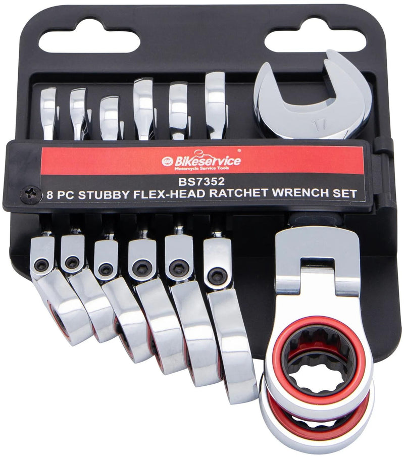 Afbeelding laden in galerijviewer, Bikeservice ratelsleutelset ringrtschmaulschlstz bst 8pcs angled short
