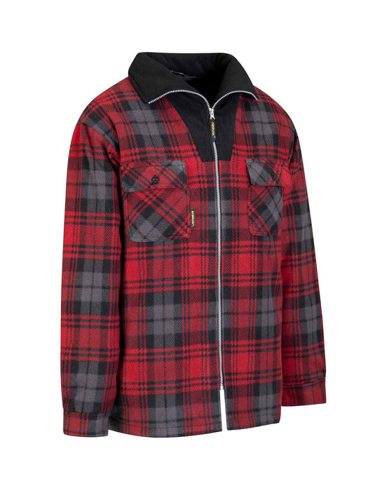 Storvik producten houthakkers fleecevest stanley thermo rood zwart 3xl
