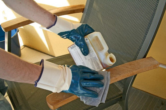 Keron producten handschoen blauw nbr met kap