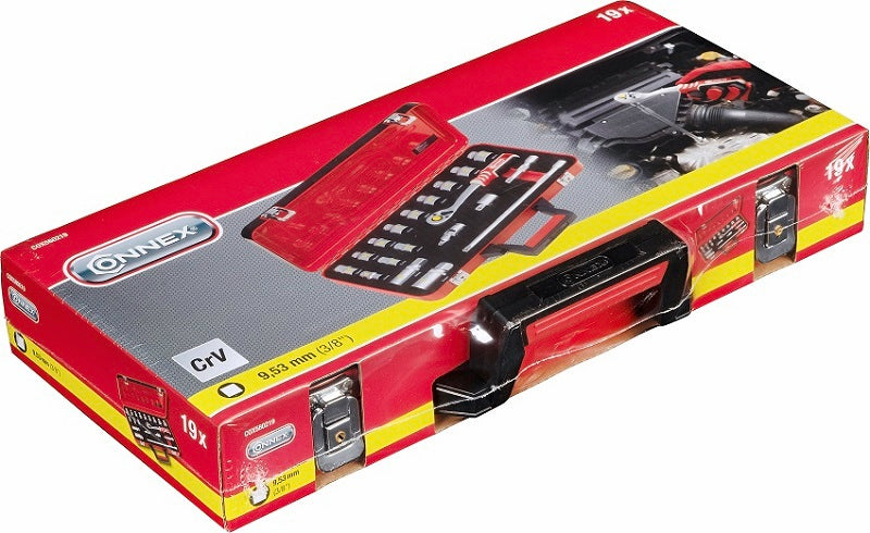Afbeelding laden in galerijviewer, Connex producten dopsleutelset profi 3 8 19 delig
