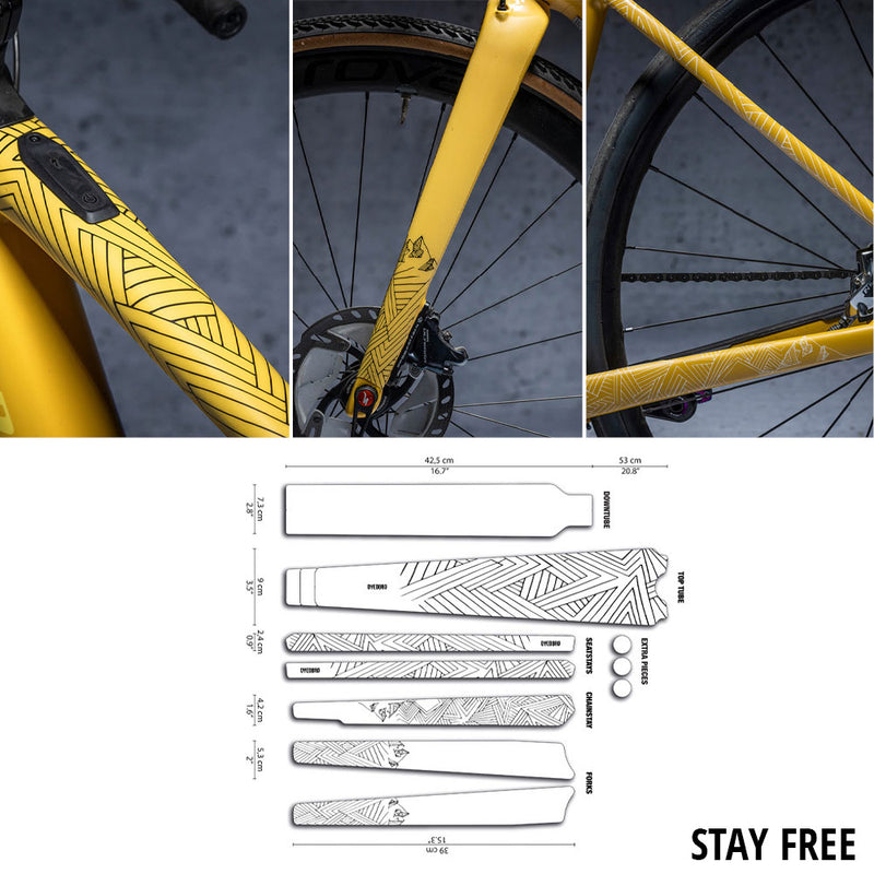 Afbeelding laden in galerijviewer, Dyedbro stay free gravel frame protection kit
