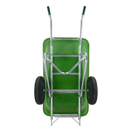 Fort producten kruiwagen f s 350l groen verz onderstel 2 luchtwiel