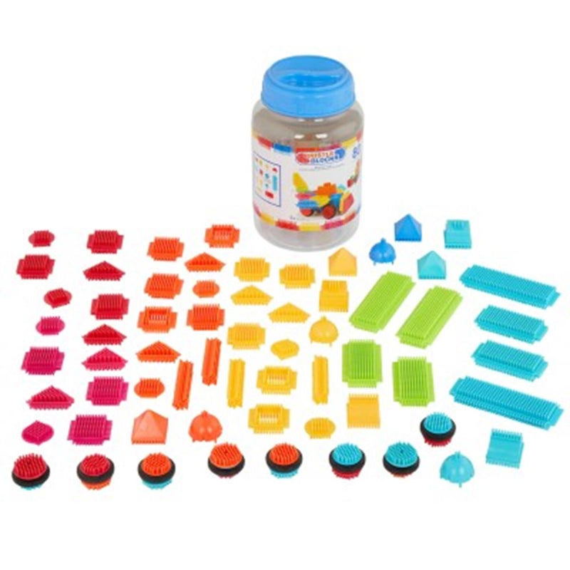 Afbeelding laden in galerijviewer, Bristle blocks in pot 80 stuks
