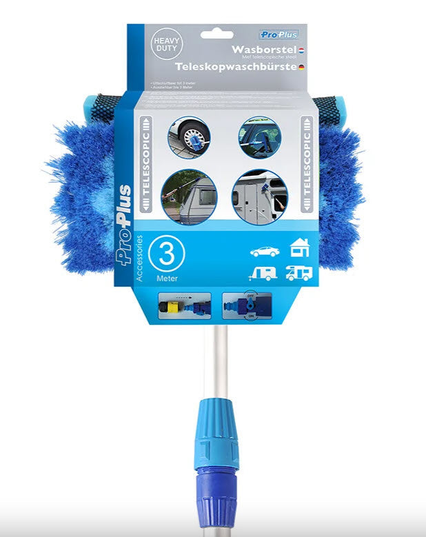 Afbeelding laden in galerijviewer, Proplus producten telescopische wasborstelset 3mtr incl spons trekker
