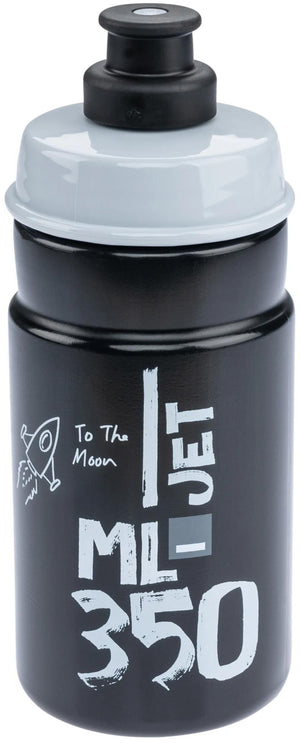 Elite bidon jet jet water bottle 350 ml black gray 66mm