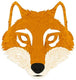 Reflective berlin reflex-sticker decals refl.strip refl.berlin decals wolf orange
