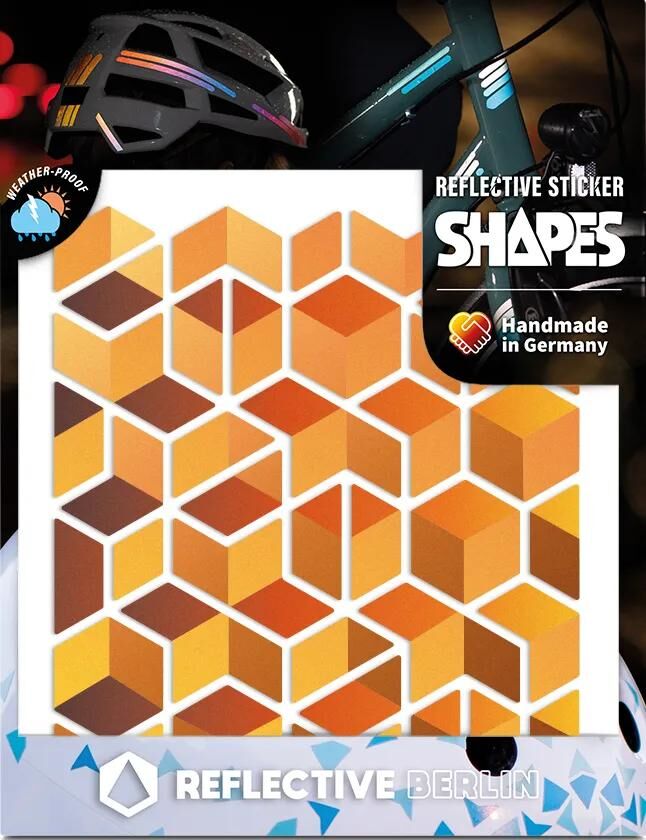 Afbeelding laden in galerijviewer, Reflective berlin reflex-sticker shapes refl.sticker refl.berlin cube honey
