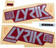 Rockshox decor set decal set rs lyrik ult. f.red