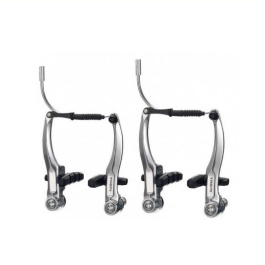 V-brake rem-set zilver voor + achter compleet