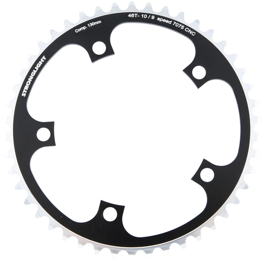 Stronglight kettingblad type s 7075 t6 chainring 7075t6 black 130 mm lochkr. 46z.