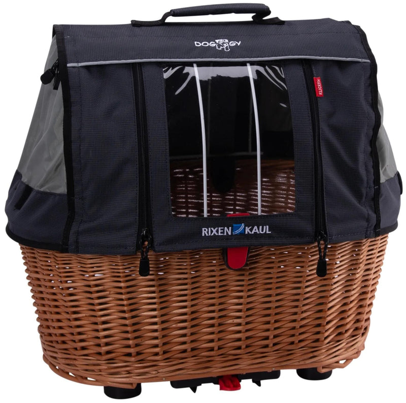 Afbeelding laden in galerijviewer, Klickfix rieten dierenmand doggy basket plus rear animal basket r k doggy basket plus wicker
