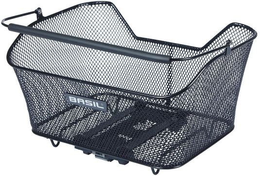 Basil fietsmand base m met mik bevestiging 14 liter 25 x 33 x 17 cm - zwart