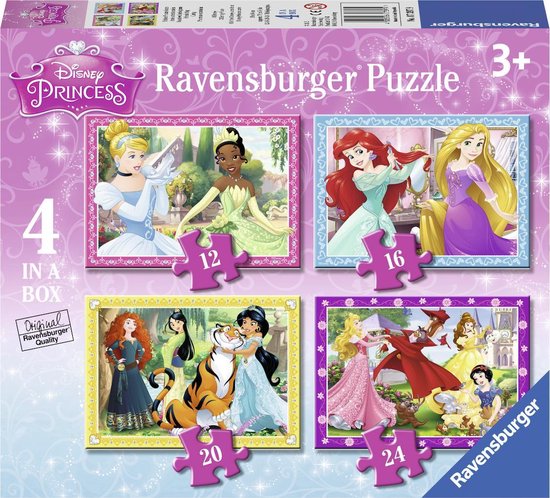 Afbeelding laden in galerijviewer, Ravensburger puzzel disney princess - 12+16+20+24 stukjes - kinderpuzzel
