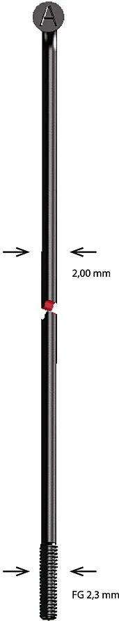 Alpina spaak spoke stainless steel 2x139mm