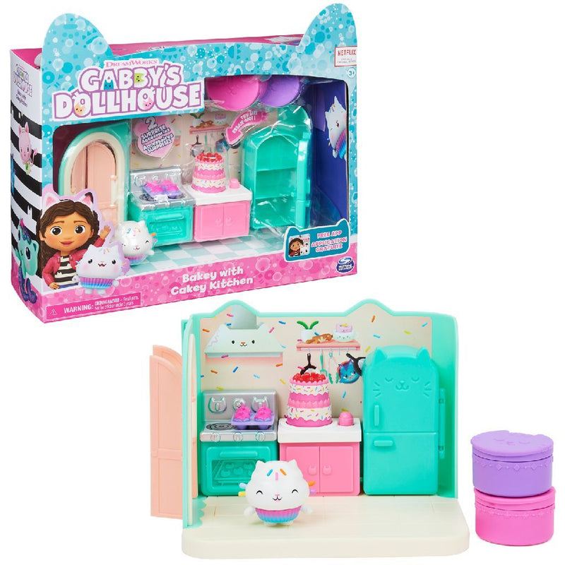 Afbeelding laden in galerijviewer, Gabby's poppenhuis - cakey's keuken-speelset
