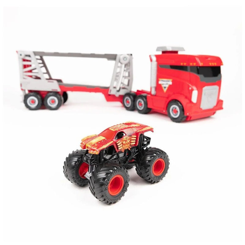 Afbeelding laden in galerijviewer, Monster jam transportwagen + monstertruck
