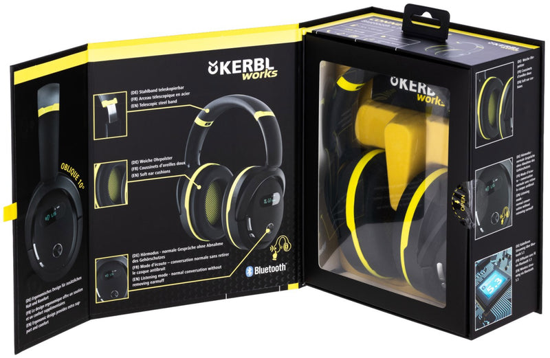 Afbeelding laden in galerijviewer, Kerbl producten gehoorkap works protect met radio en bluetooth
