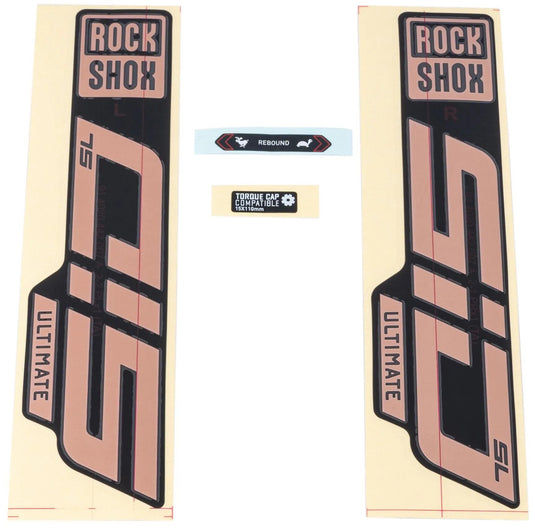 Rockshox decor set signatur series decal set rs sid sl ult. copper look
