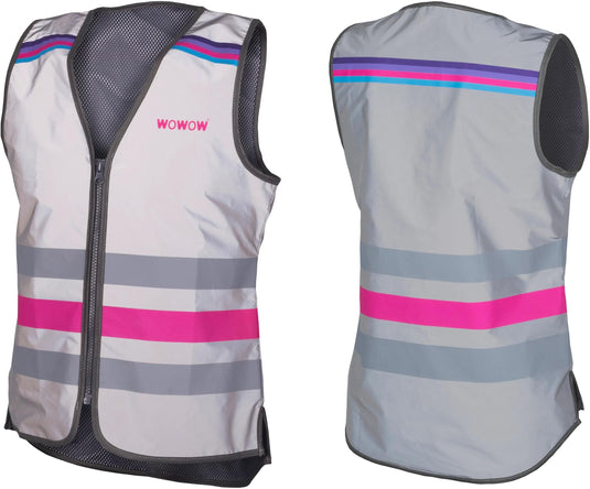 Wowow vest lucy jacket fr refl.vest lucy jac. fr s silver pink